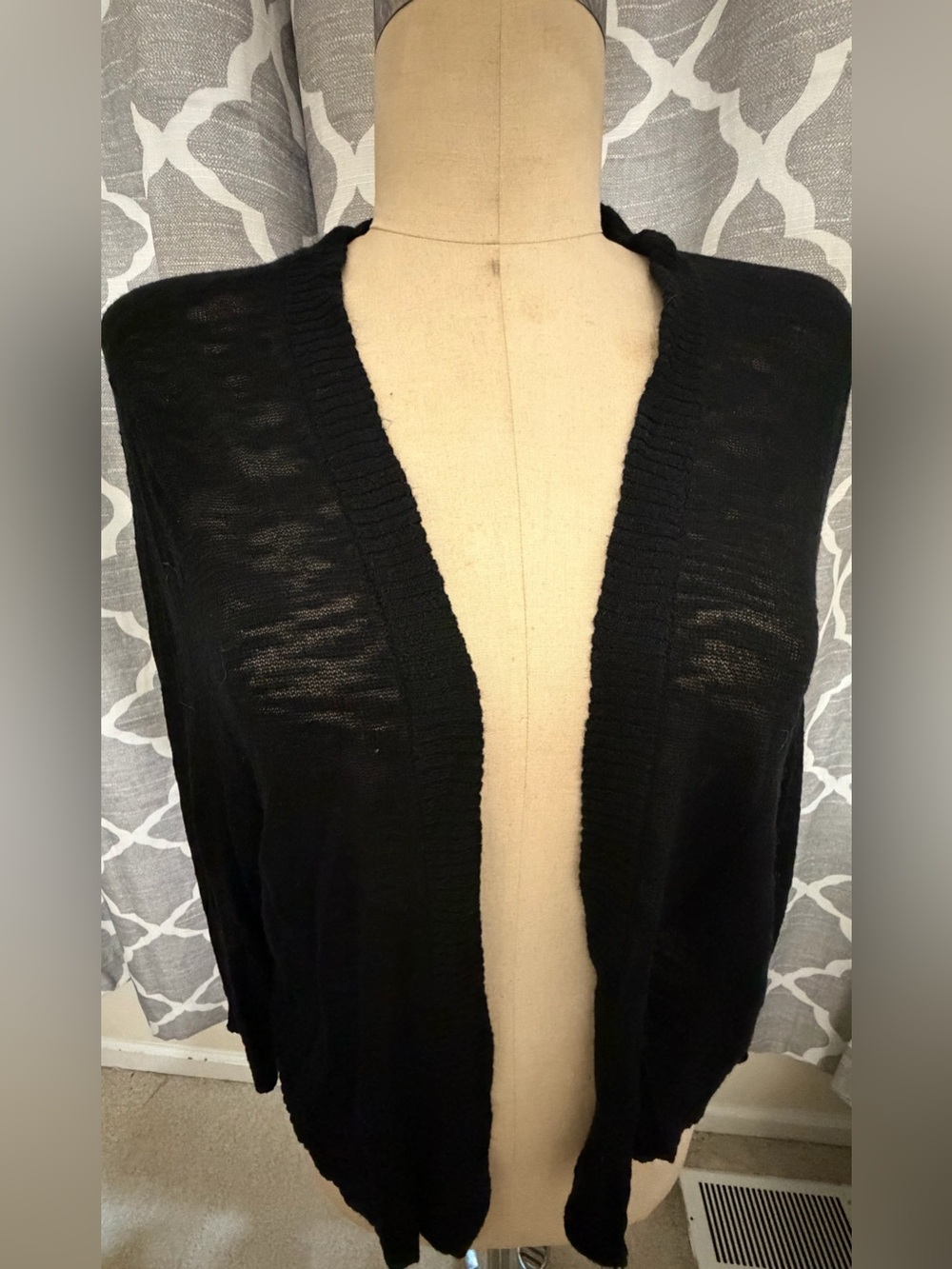 Torrid Slub Shrug 3/4 Sleeve Cropped Sweater Black Size 2X New